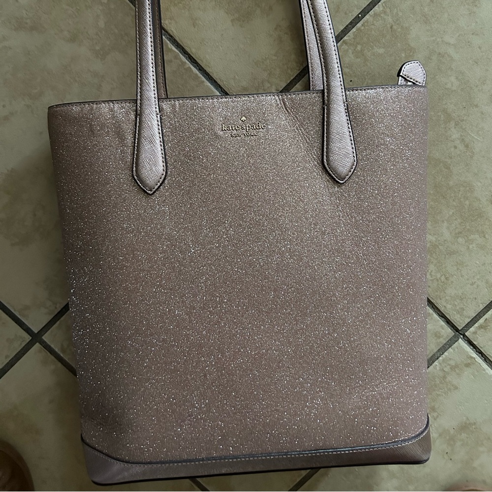 Light Pink Glitter Kate Spade Purse Gem